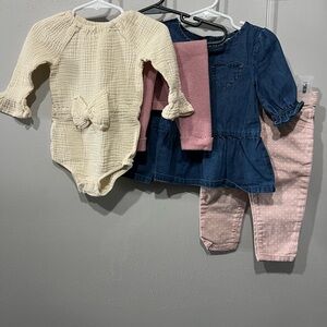 Charming Kids Cream and Blue Matching Set